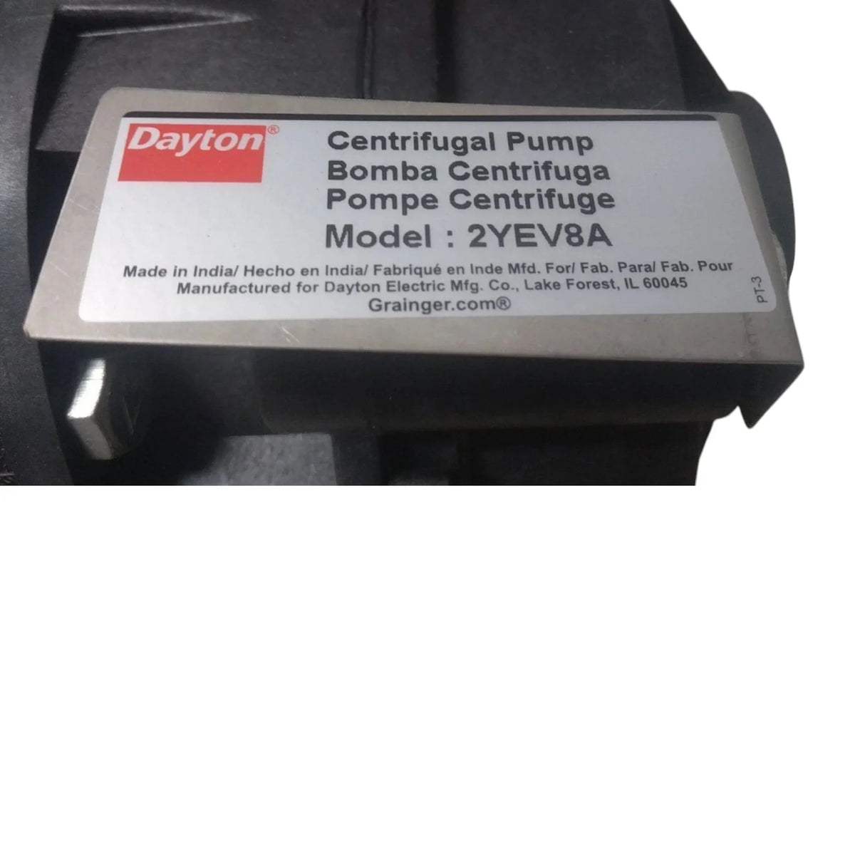 2YEV8A Dayton Head Centrifugal Pump 3/4 HP 208-230/460VAC 72 Ft Max - Truck To Trailer