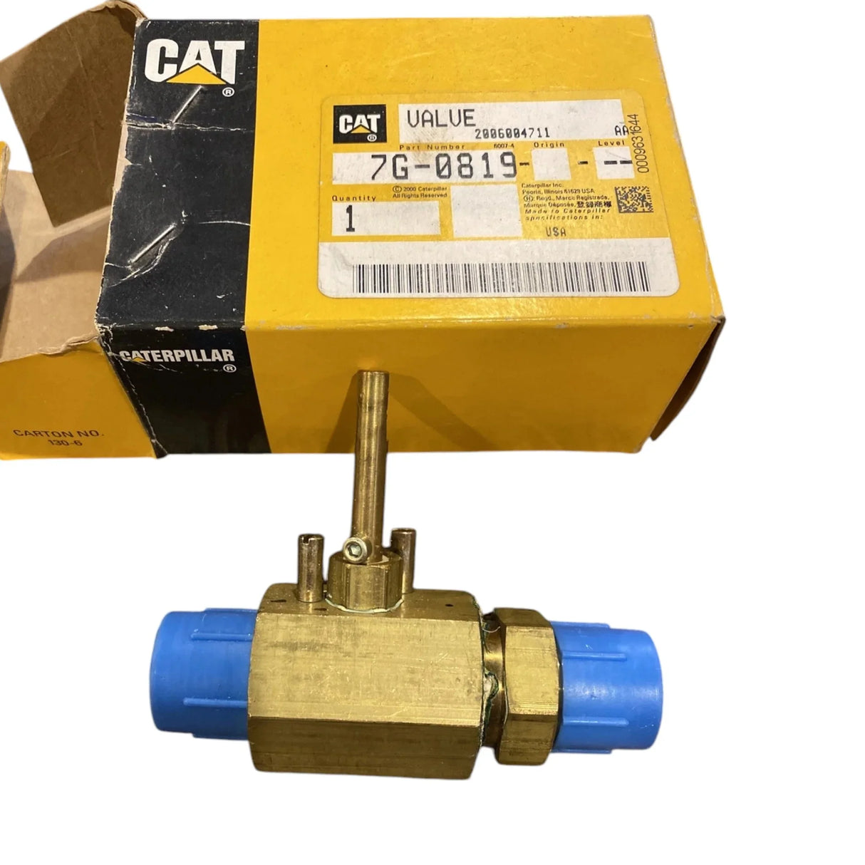 7G-0819 CAT Refrigerant Coolant Water Valve - Truck To Trailer