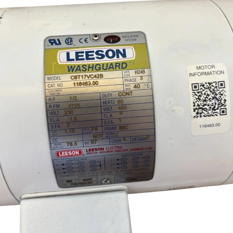 116463.00 Genuine Leeson Brake Motor 230/460V