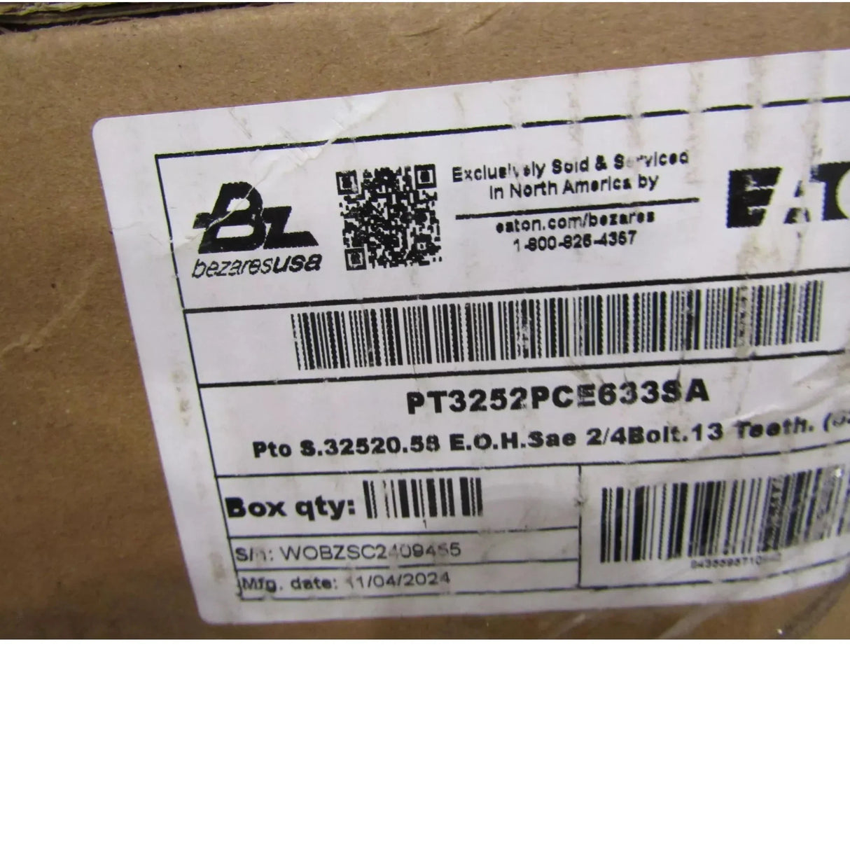 PT3252PCE633SA Genuine Eaton PTO Power Take Off - Truck To Trailer