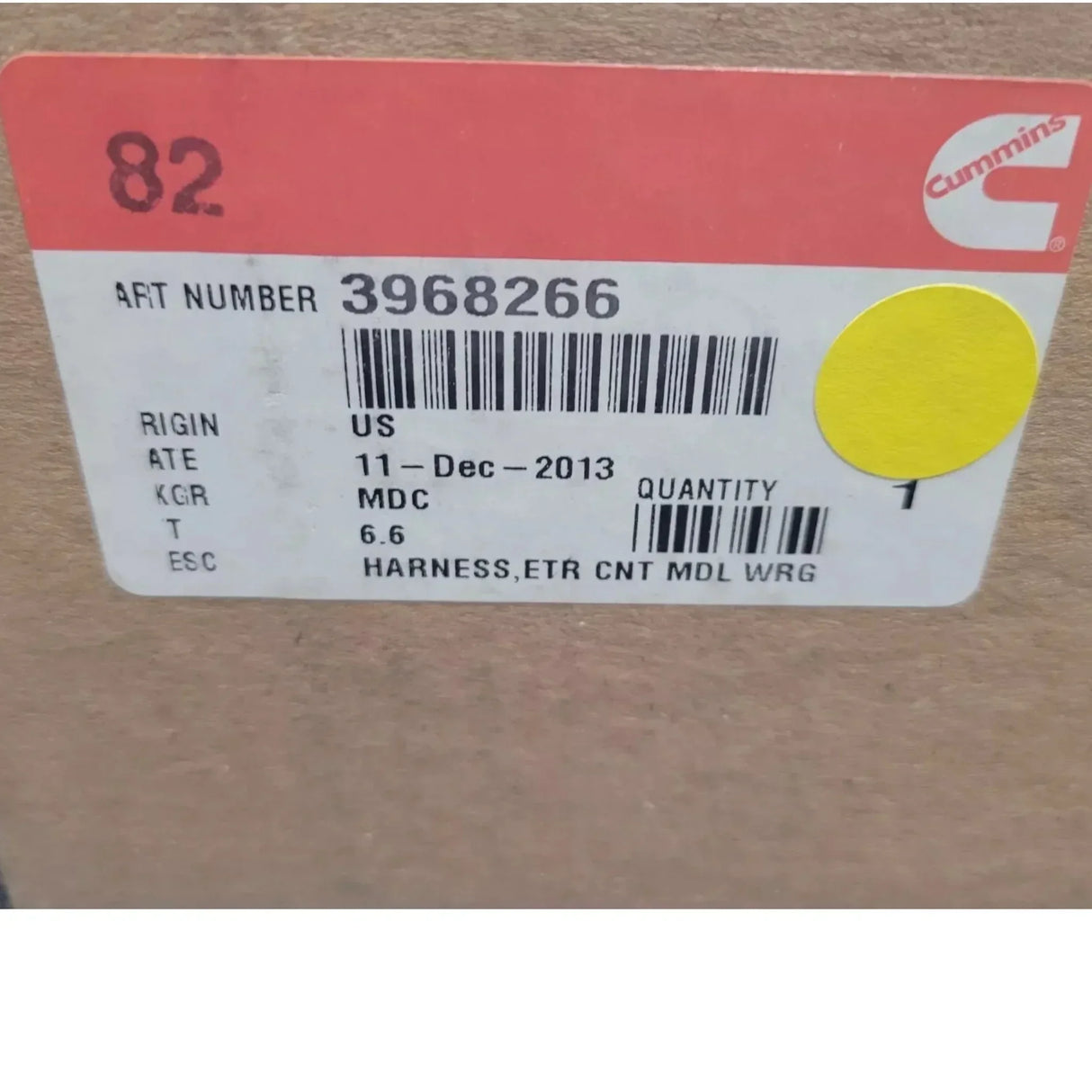 3934702 Genuine Cummins Electronic Control Module Wiring Harness - Truck To Trailer