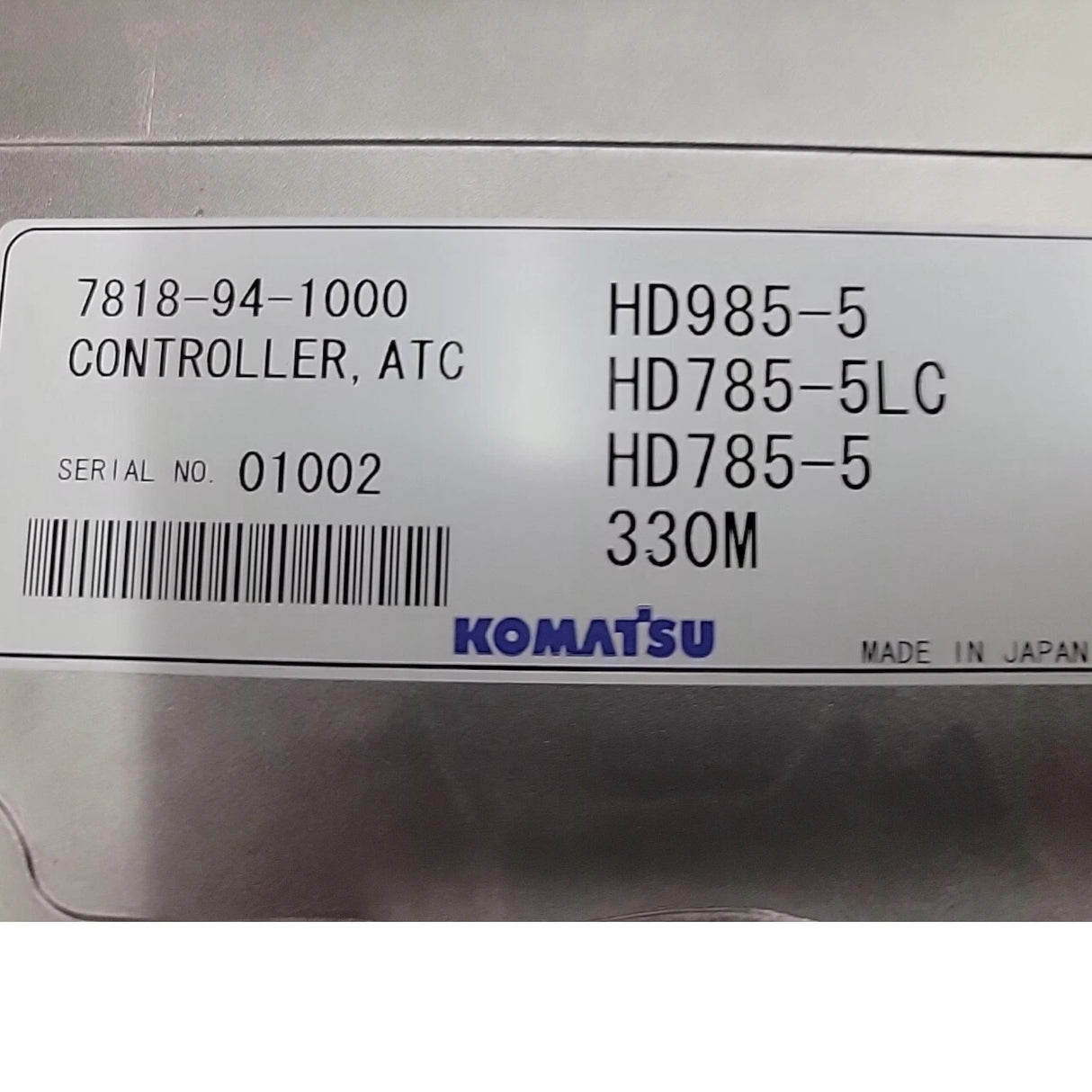 7818-94-1000 Genuine Komatsu Controller