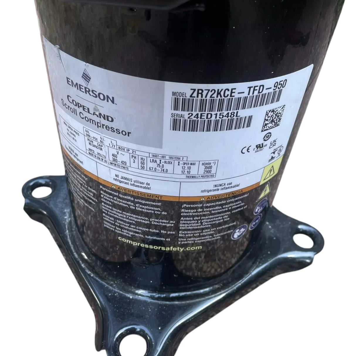 ZR72KCE-TFD-950 Genuine Copeland Scroll Compressor - Truck To Trailer