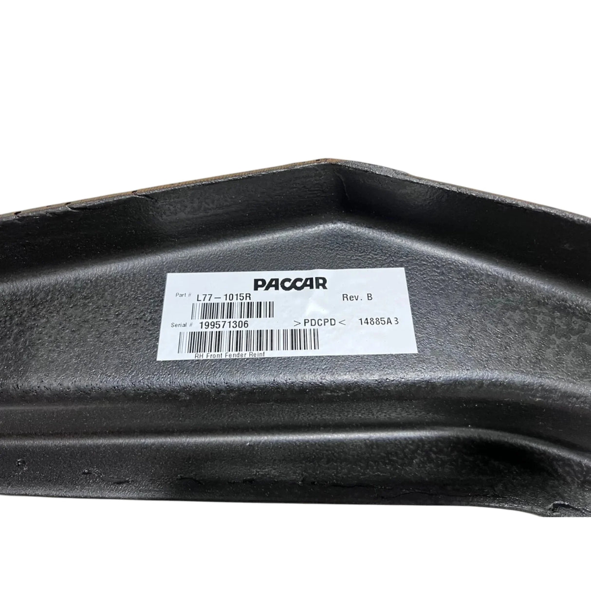 L77-1015R Genuine Paccar RH Front Fender Reinforcement - Truck To Trailer
