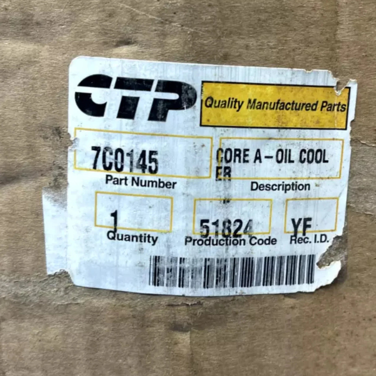 7C0145 CAT Oil Cooler Core - Truck To Trailer