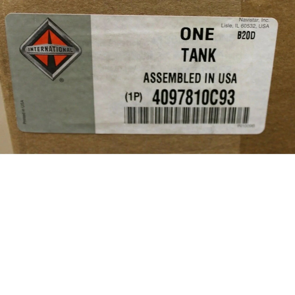 4097810C93 International DEF Tank Assembly - Truck To Trailer