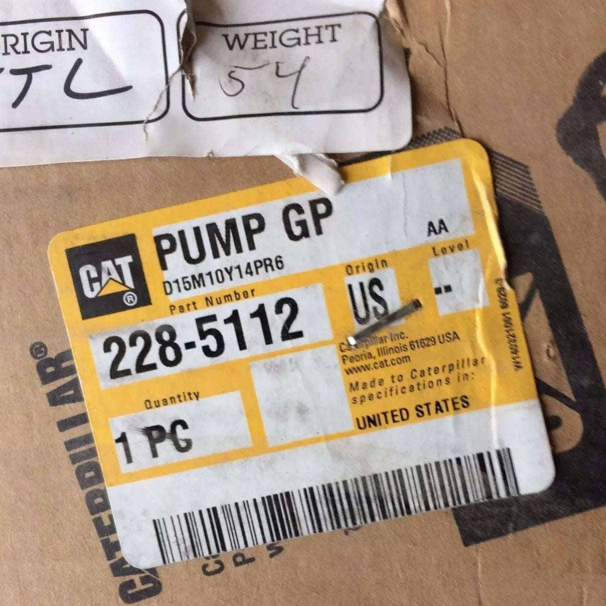 228-5112 Caterpillar Pump GP - Truck To Trailer