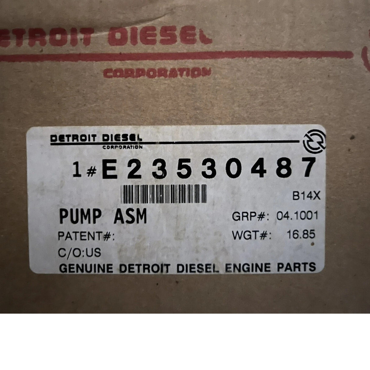 E23530487 Genuine Detroit Diesel Oil Pump Assembly