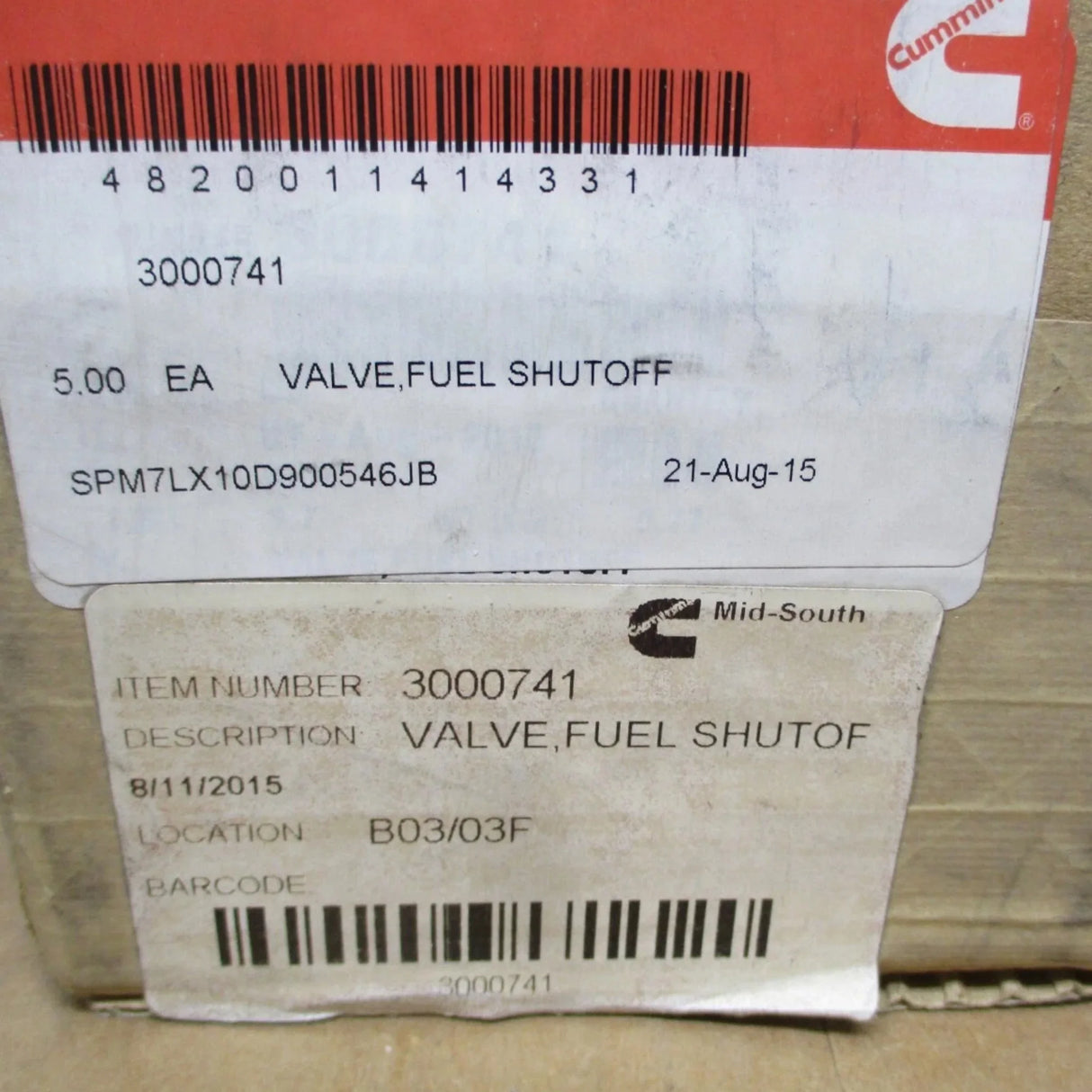 3000741 Genuine Cummins Shutoff Valve - Truck To Trailer