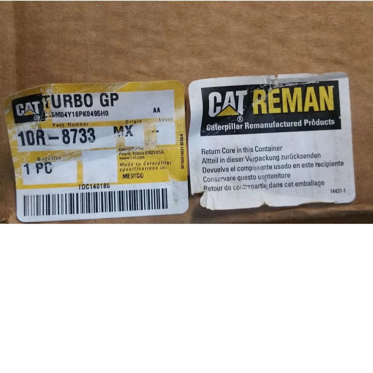 10R-8733 Caterpillar Turbocharger - Truck To Trailer