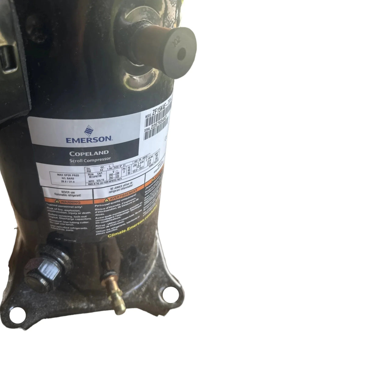 ZF15K4E-TF5-931 Copeland Scroll Compressor - Truck To Trailer