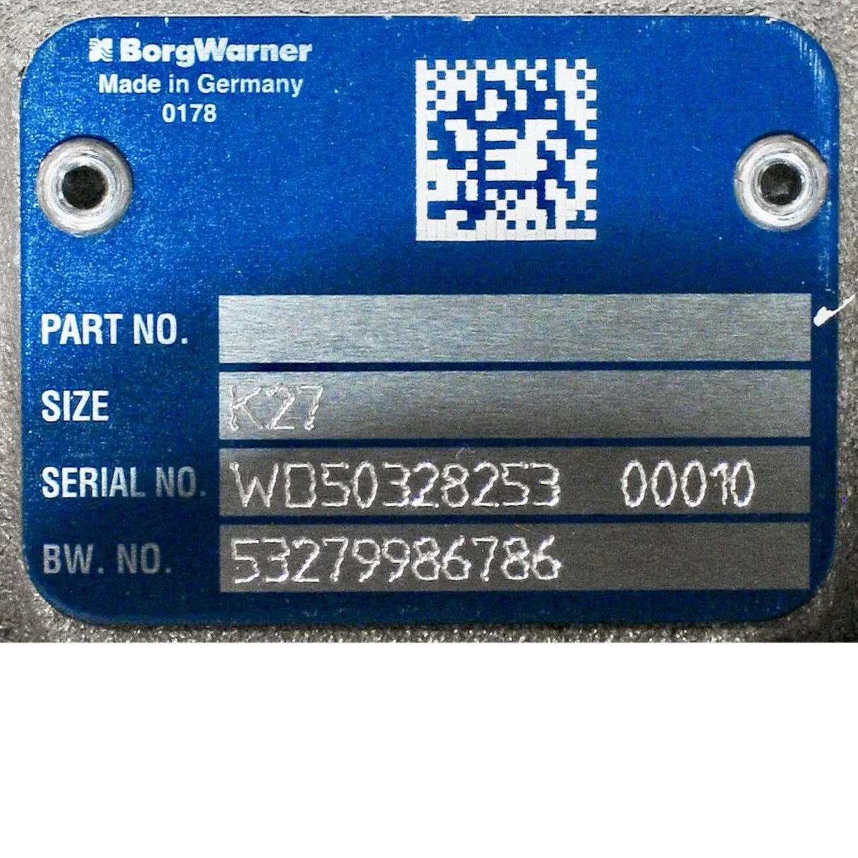 53279986786 Genuine BorgWarner Turbocharger - Truck To Trailer