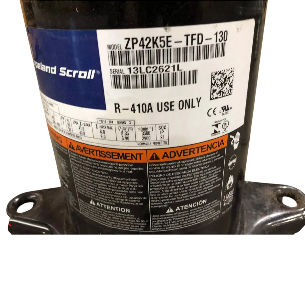 ZP42K5E-TFD-130 Copeland Scroll Compressor - Truck To Trailer