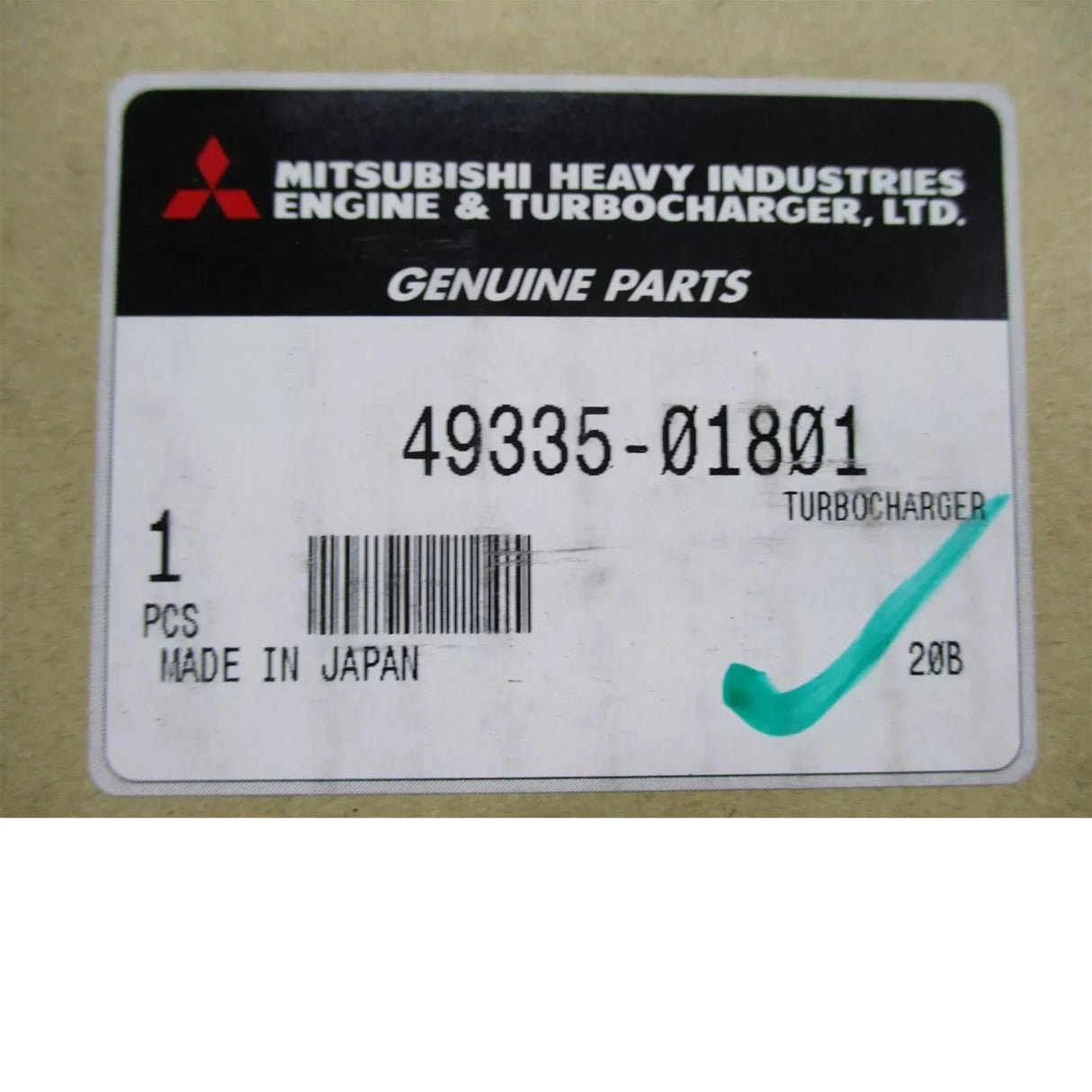 49335-01801 Mitsubishi Turbo For Nissan Juke KH3DT, KH3DT-W12C, MR16DDT - Truck To Trailer