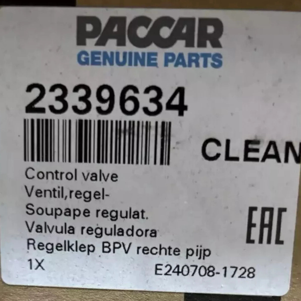 2339634 Genuine Paccar Control Valve - Truck To Trailer