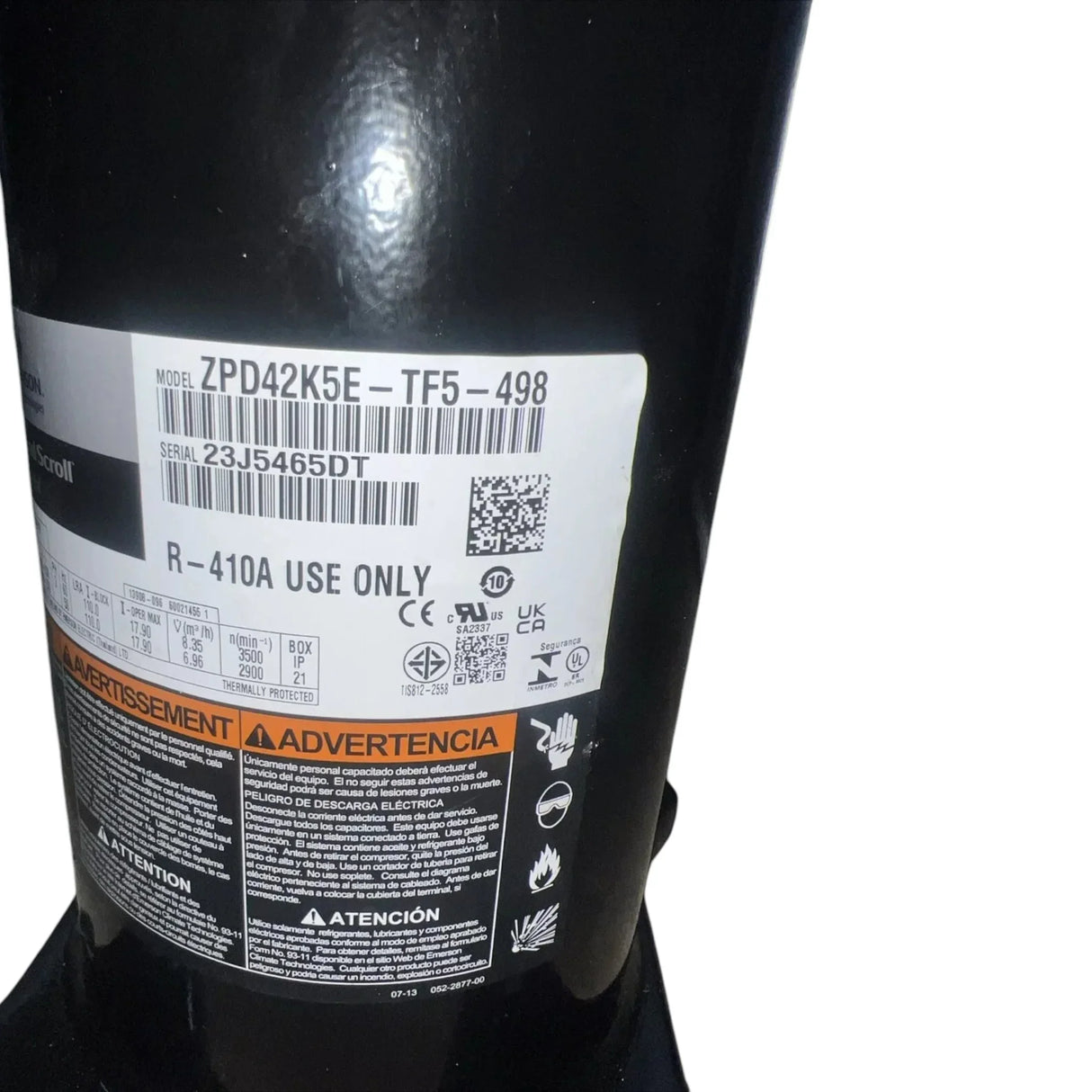 ZPD42K5E-TF5-498 Copeland Scroll Compressor - Truck To Trailer