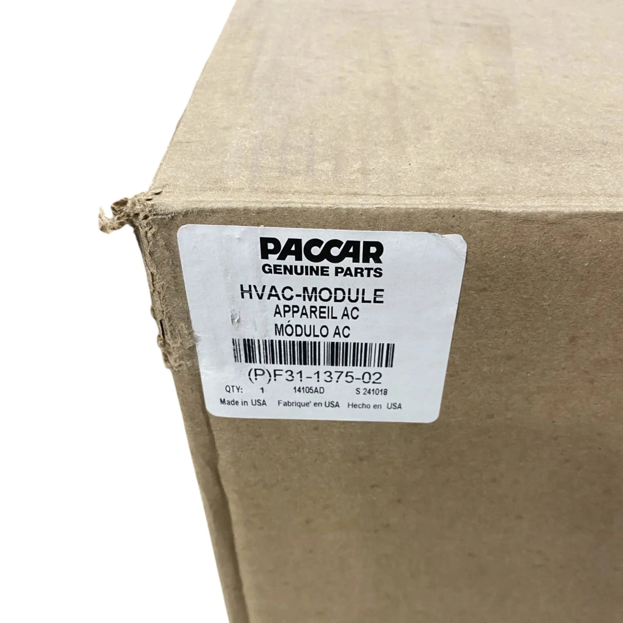 F31137502 Genuine Paccar HVAC Housing Assembly - Truck To Trailer