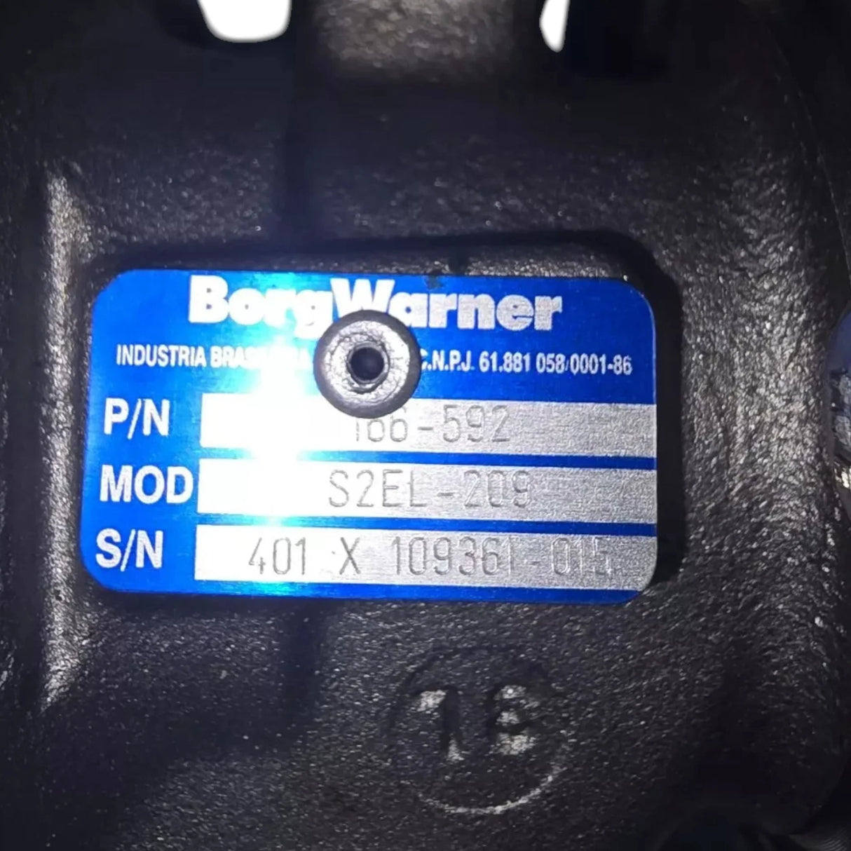 166592 Genuine BorgWarner Turbocharger S2EL - Truck To Trailer