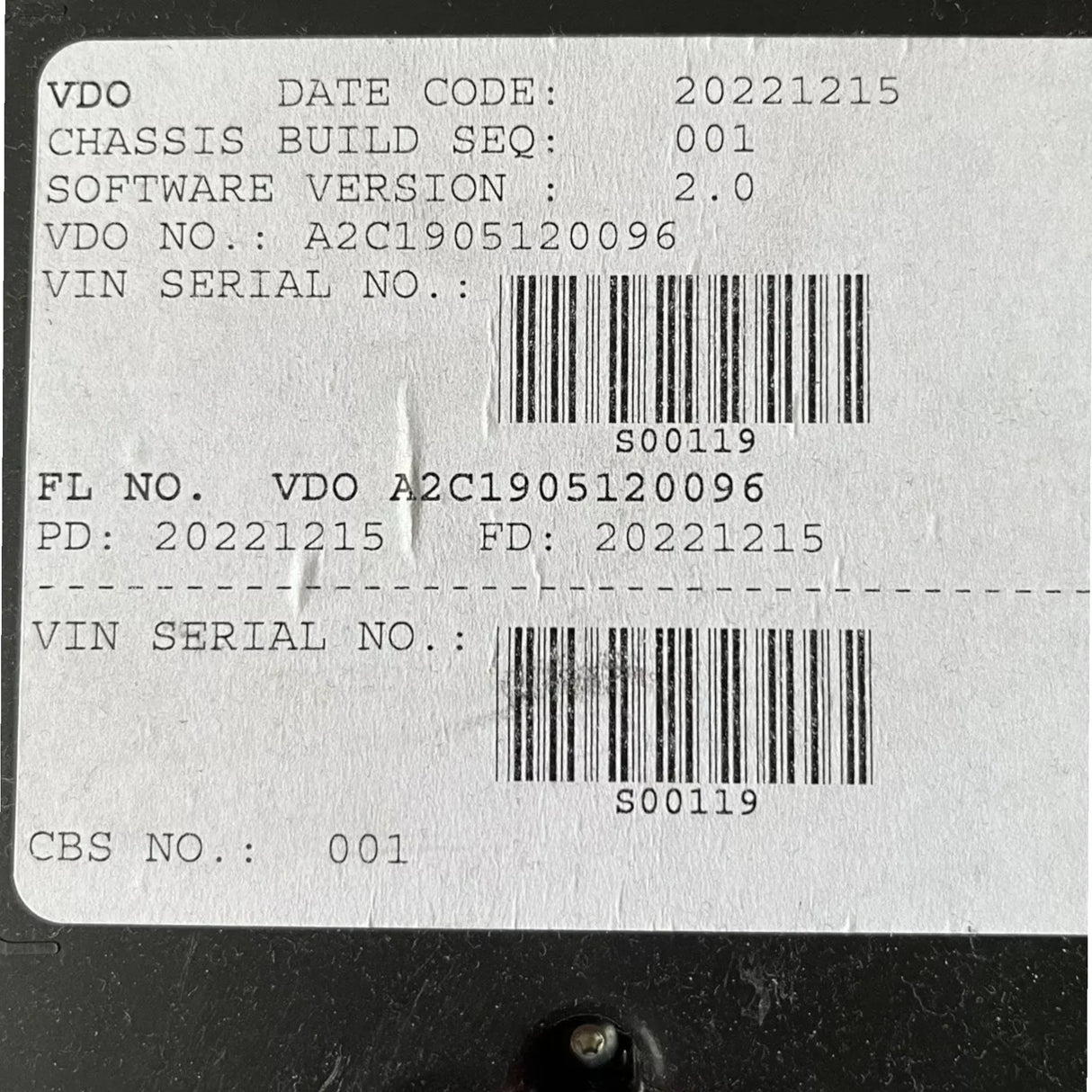 A2C1905120096 Genuine Freightliner Instrument Cluster - Truck To Trailer