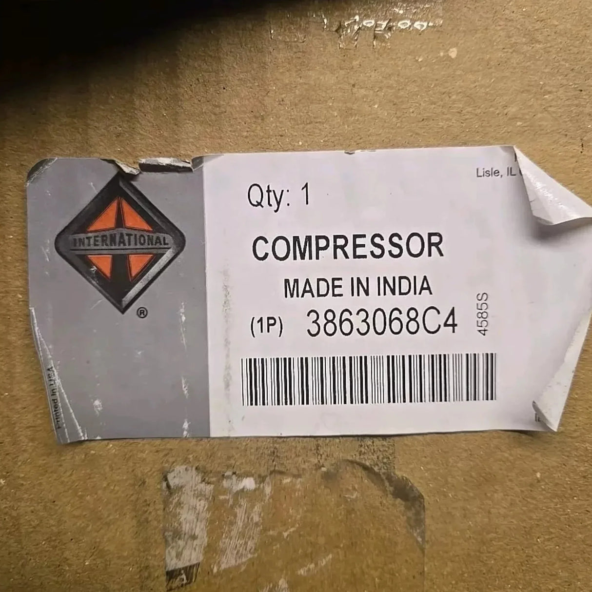 3863068C4 Genuine International A/C Compressor - Truck To Trailer