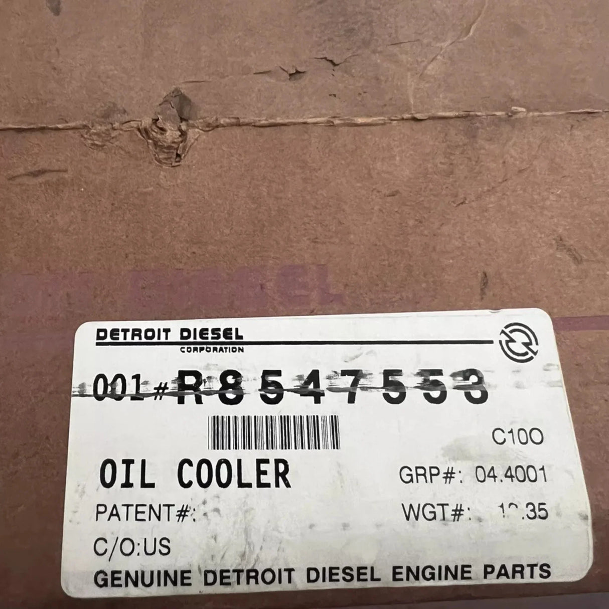 R8547553 Genuine Detroit Diesel Oil Cooler Core - Truck To Trailer