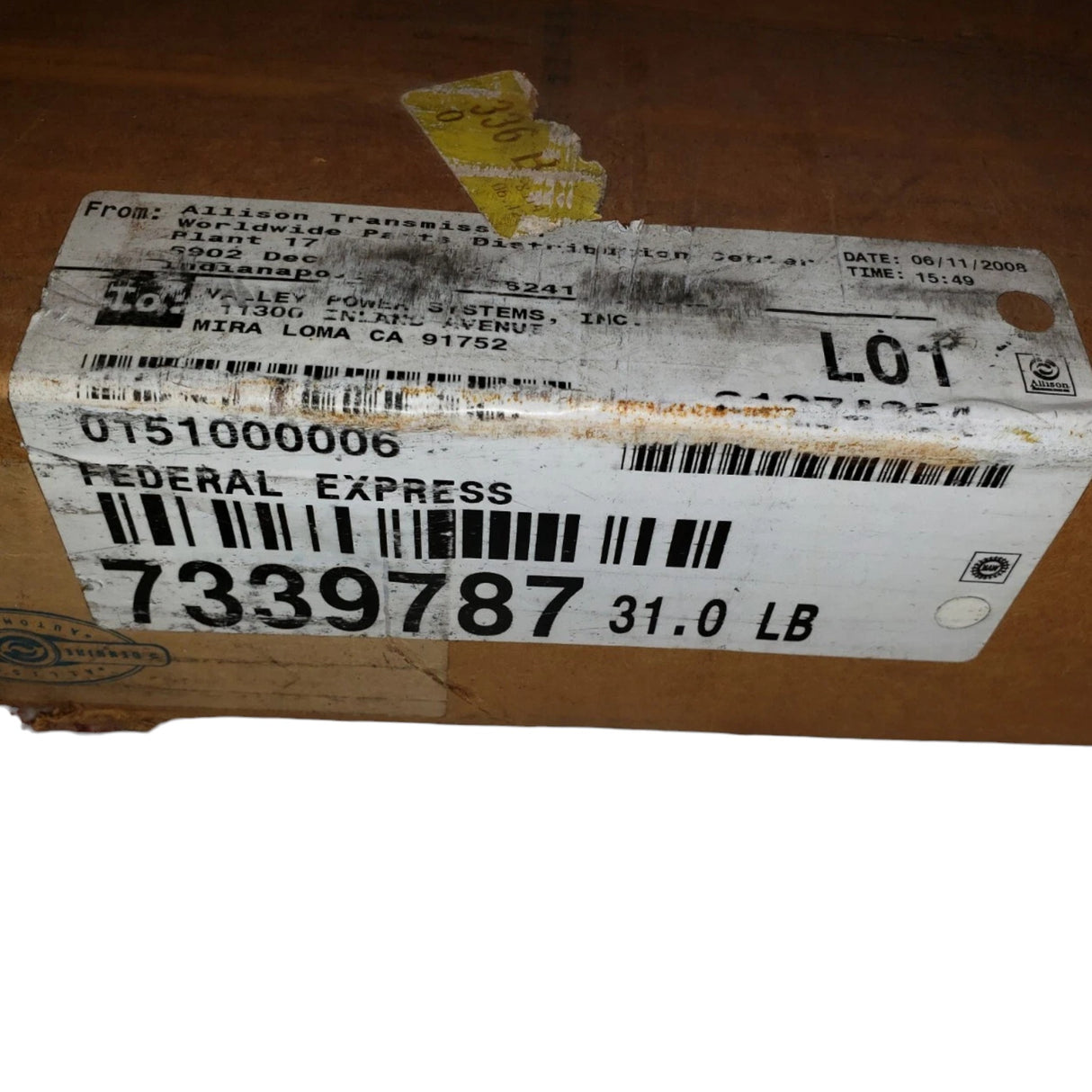 29533077 Genuine Allison Plate, Oil Transfer