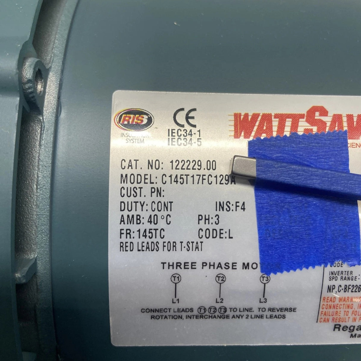 122229.00 Leeson 2 HP Special Voltage Motor
