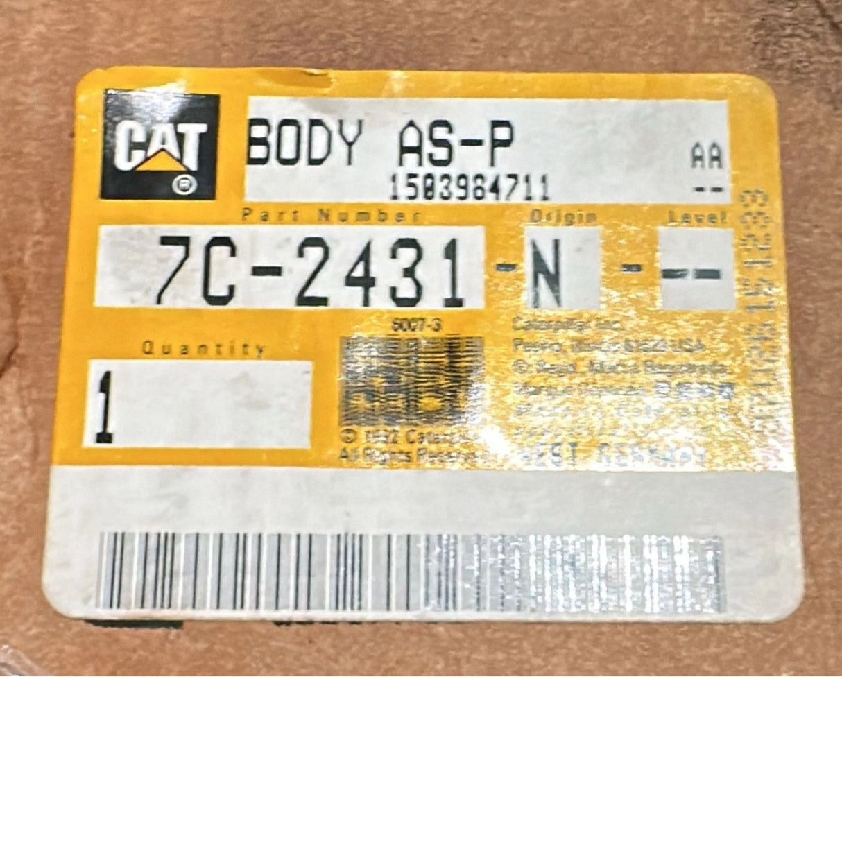 7C-2431 Genuine CAT Piston Body