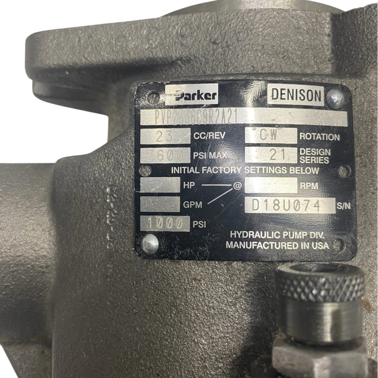 PVP2336C9R2A21 Genuine Parker Hydraulic Pump