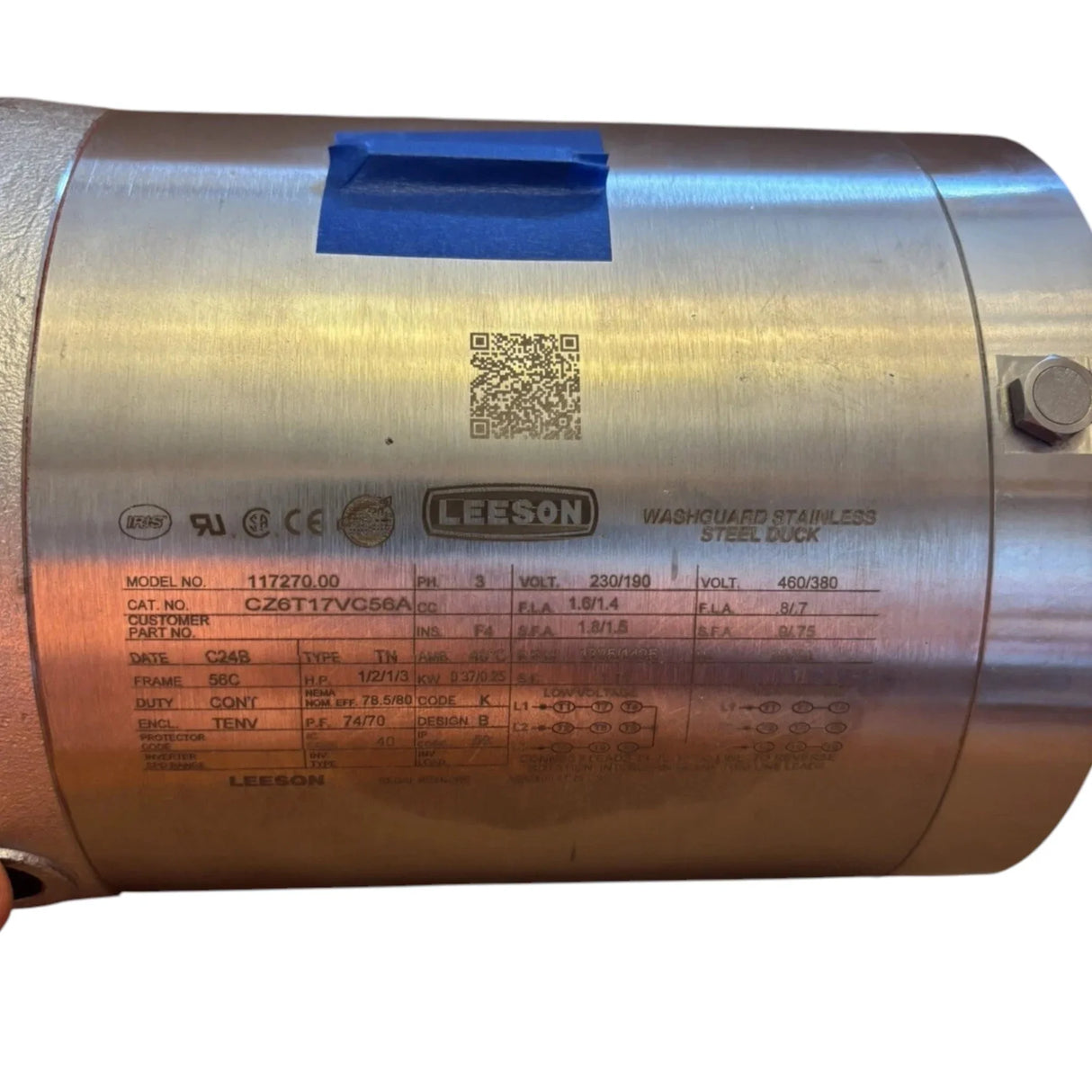 117270.00 Leeson Electric Motor - Truck To Trailer