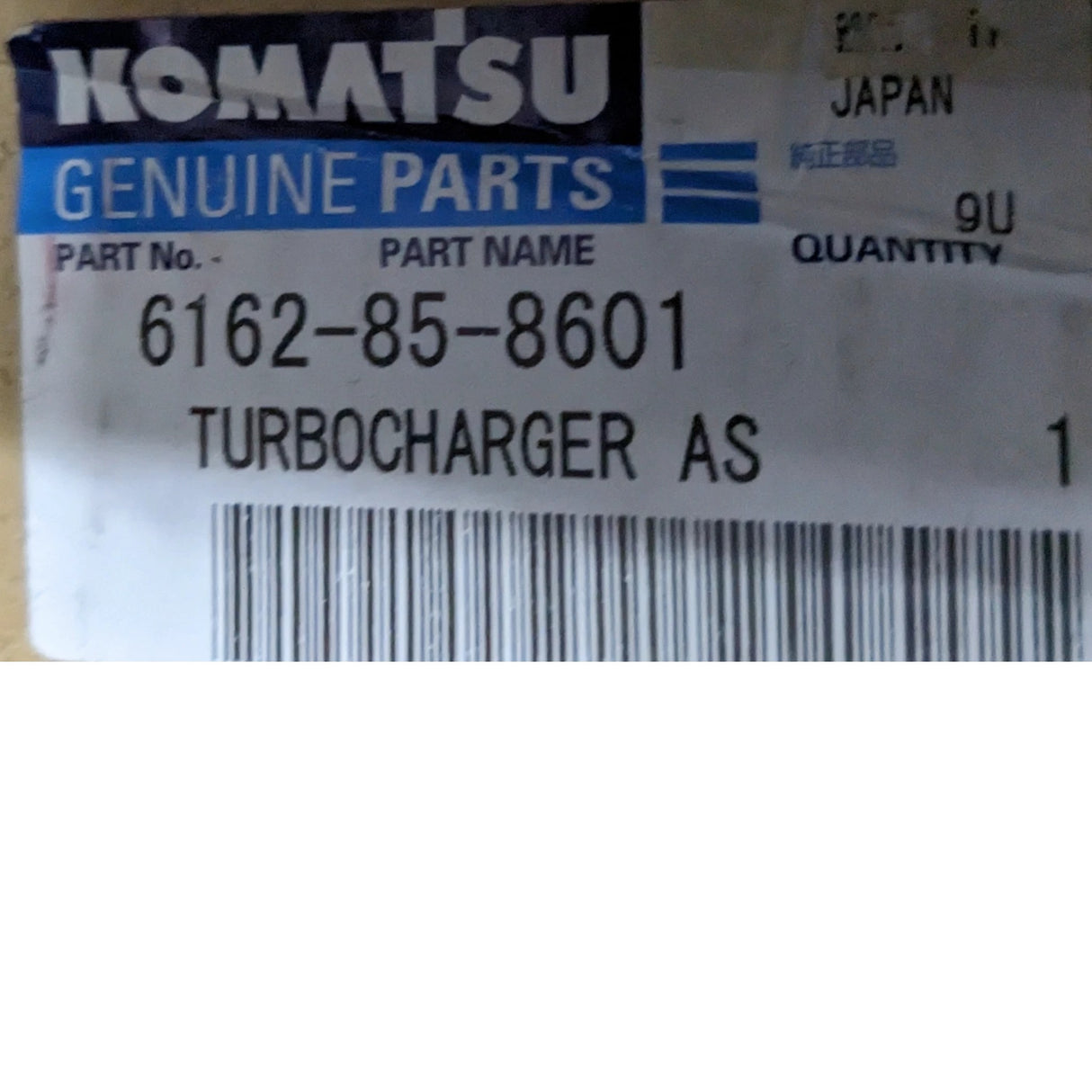 6162-85-8601 Genuine Komatsu Turbocharger AS