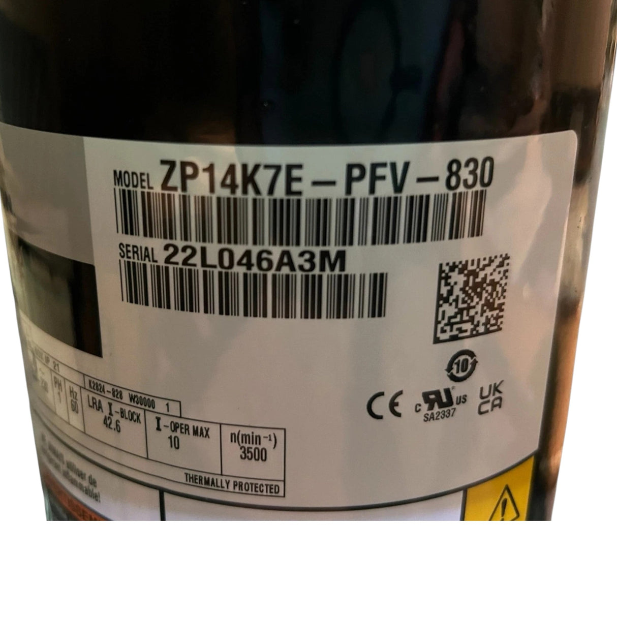 ZP14K7EPFV830 Genuine Copeland Scroll Compressor