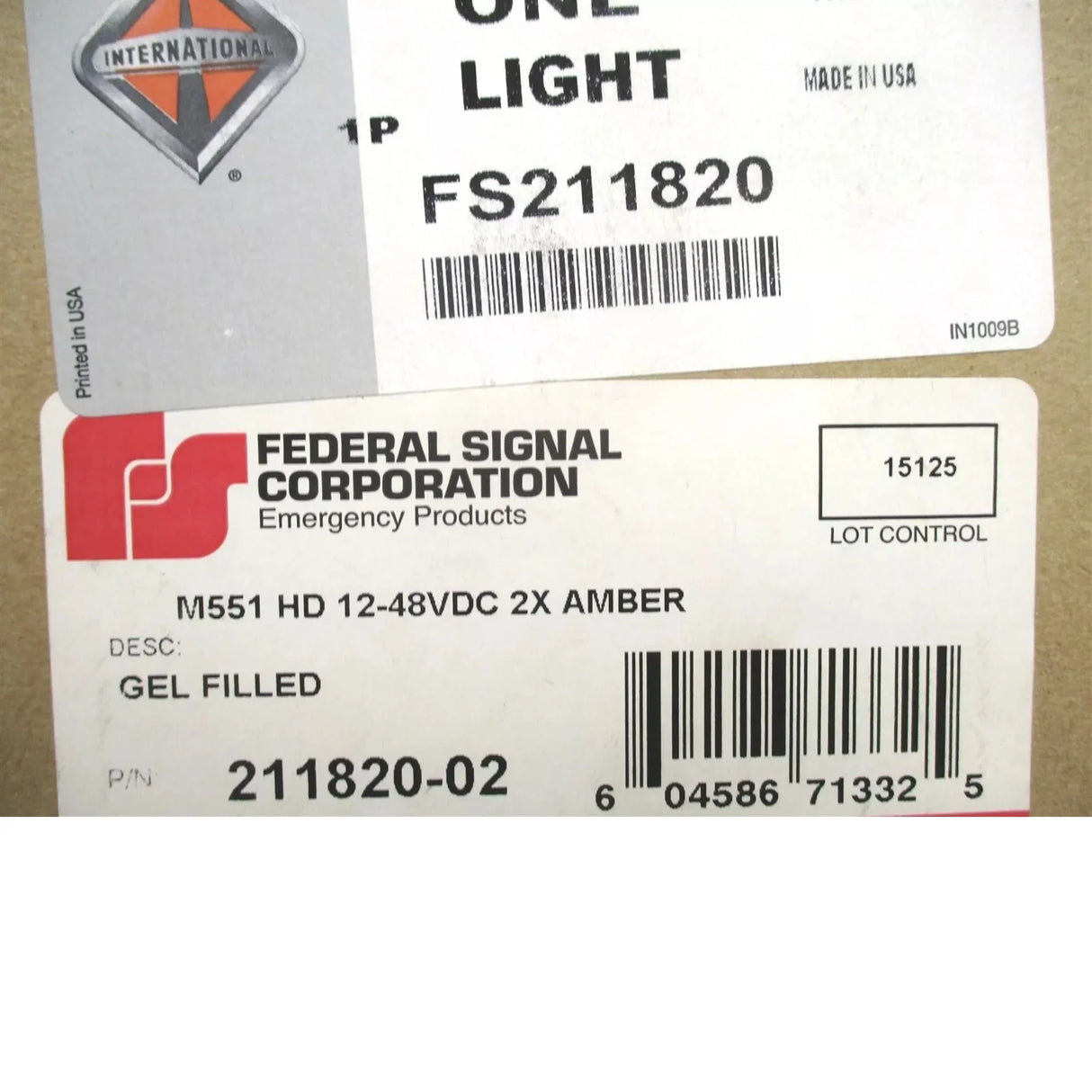 FS211820 International Strobe Light Pulsator 551 Plus Amber - Truck To Trailer