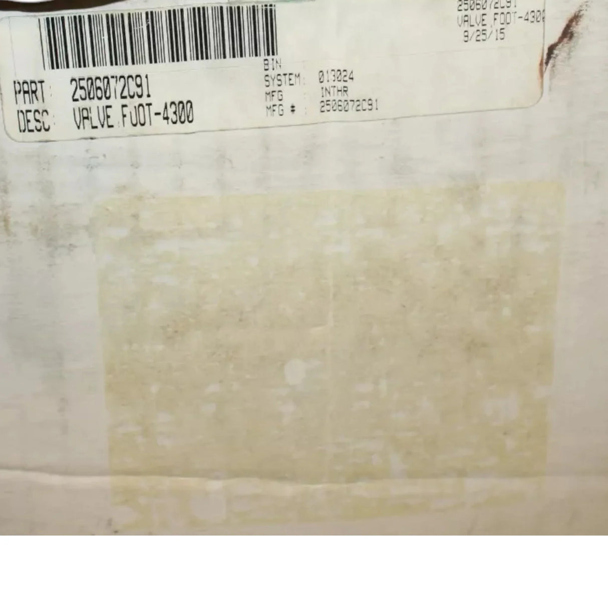 2506072C91 Bendix Foot Valve 4300 - Truck To Trailer