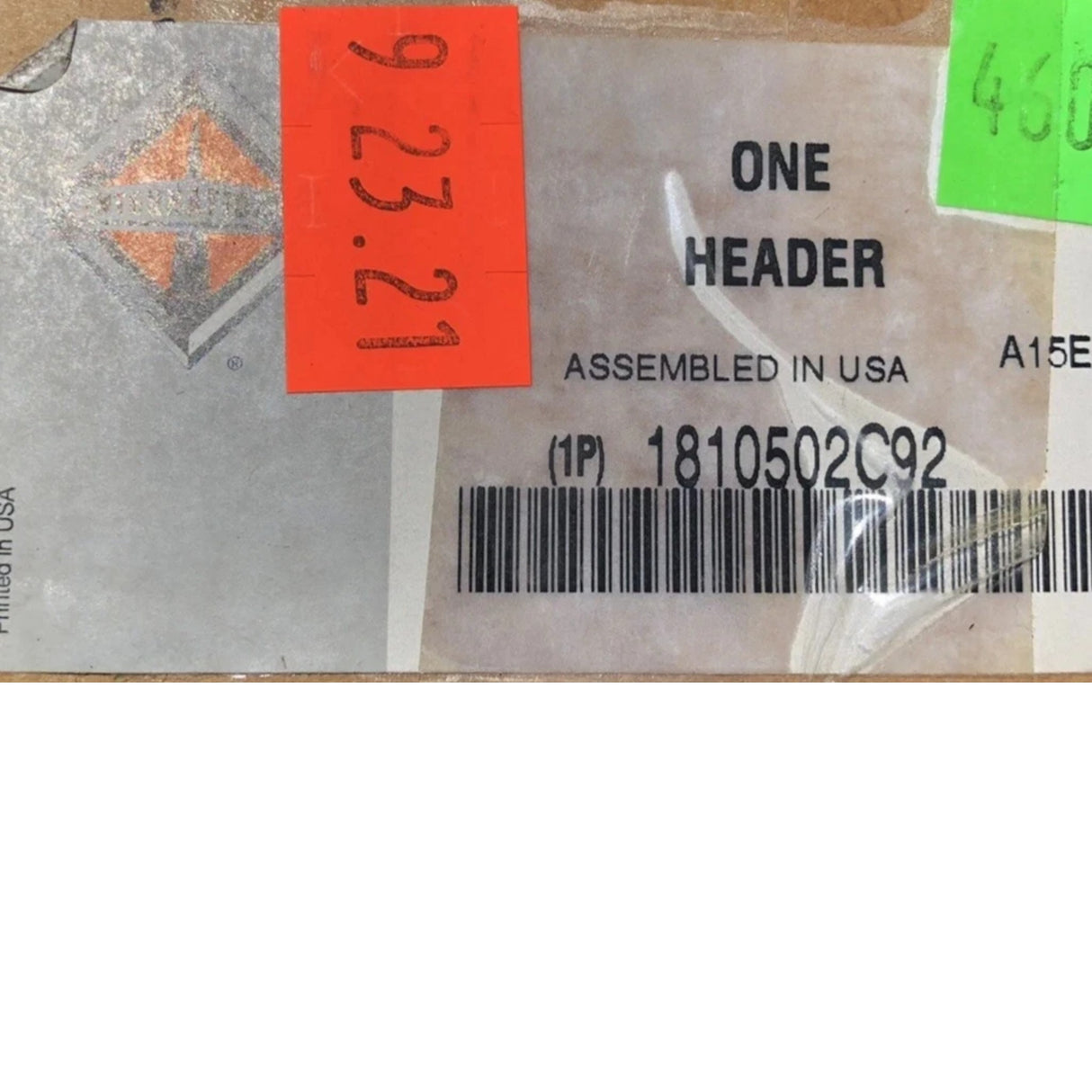 1810502C92 Genuine International Oil Filter Header Assembly