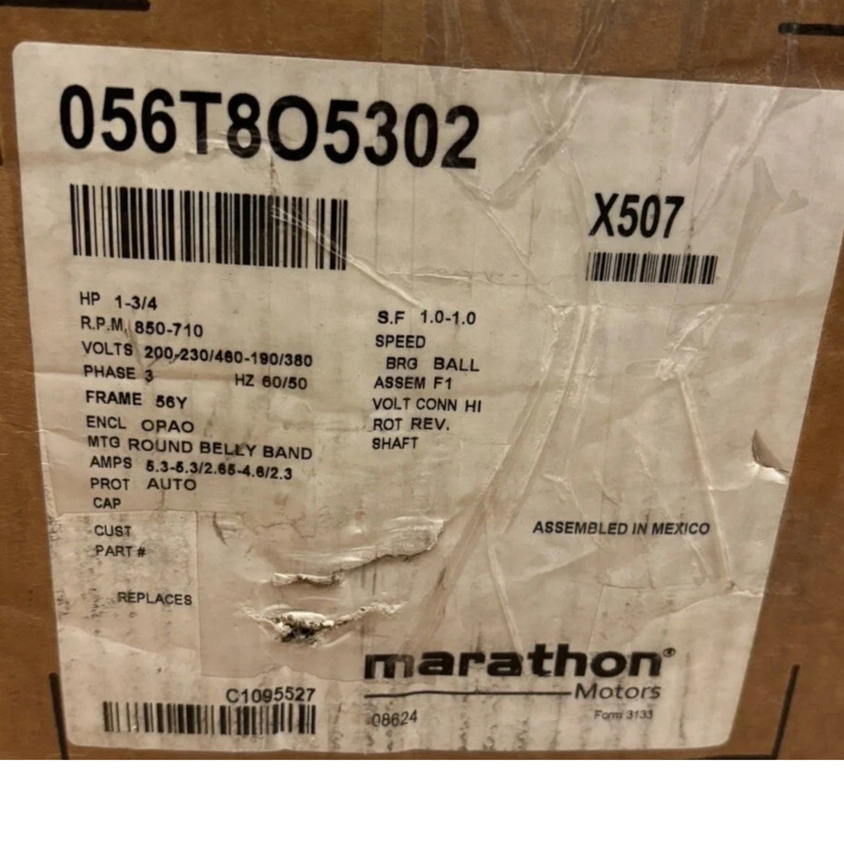 M13377B103 Genuine Marathon Electric Motor 230/460V