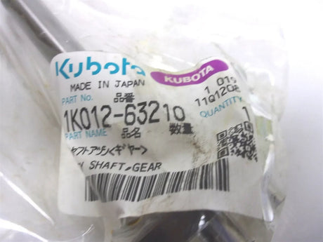 1K012-63210 Kubota Gear Shaft Assembly - Truck To Trailer