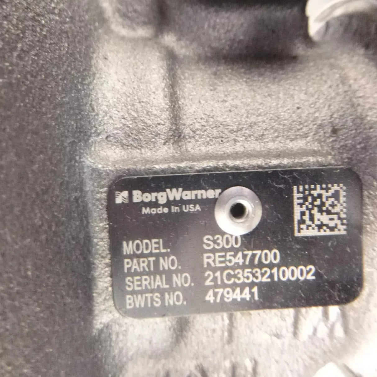 12749880061 Borg Warner Turbocharger S2A - Truck To Trailer