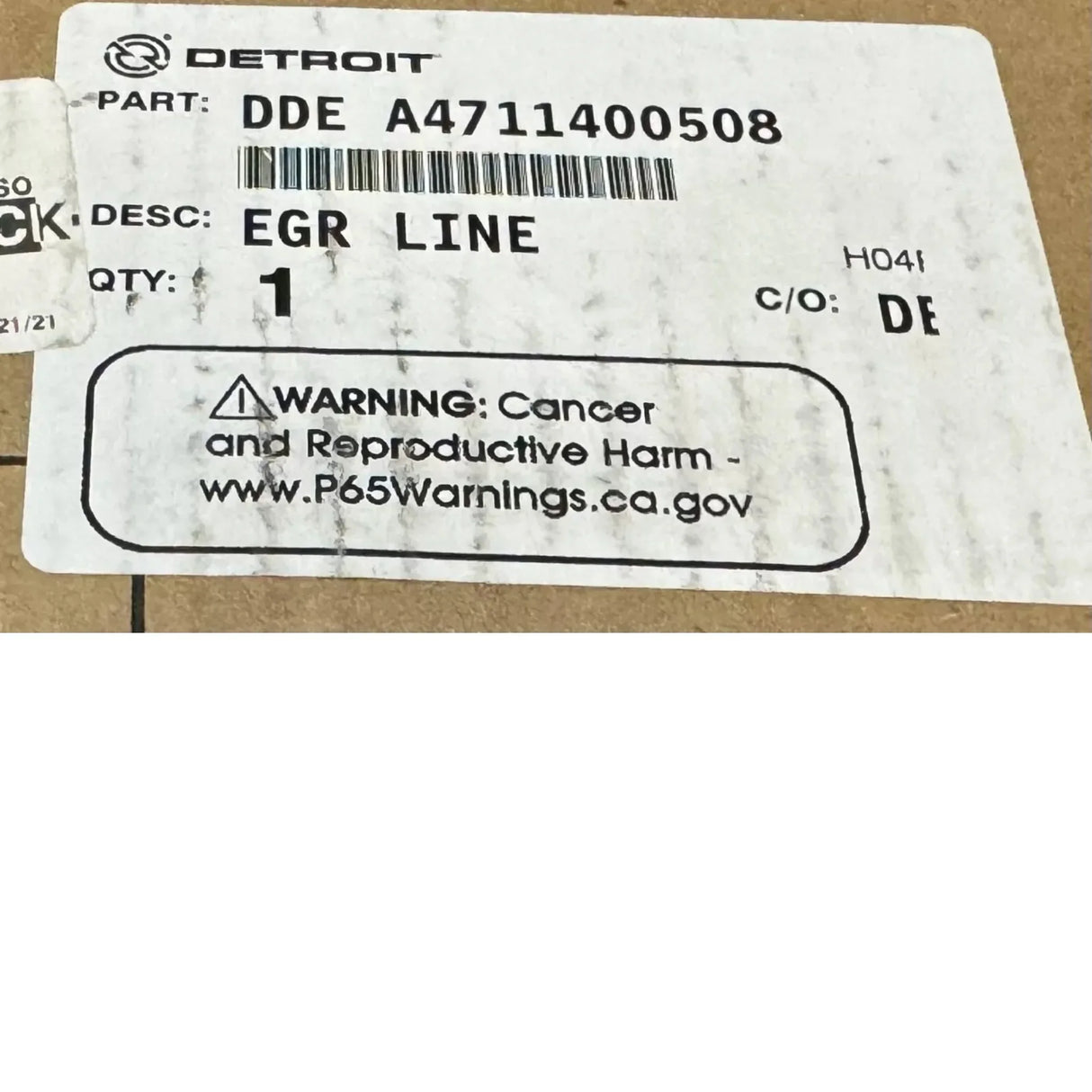 DDE A4711400508 Detroit Diesel Pipe Exhaust Manifold To Egr Cooler - Truck To Trailer