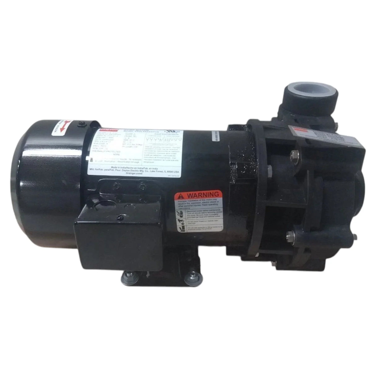 2YEV8A Dayton Head Centrifugal Pump 3/4 HP 208-230/460VAC 72 Ft Max - Truck To Trailer