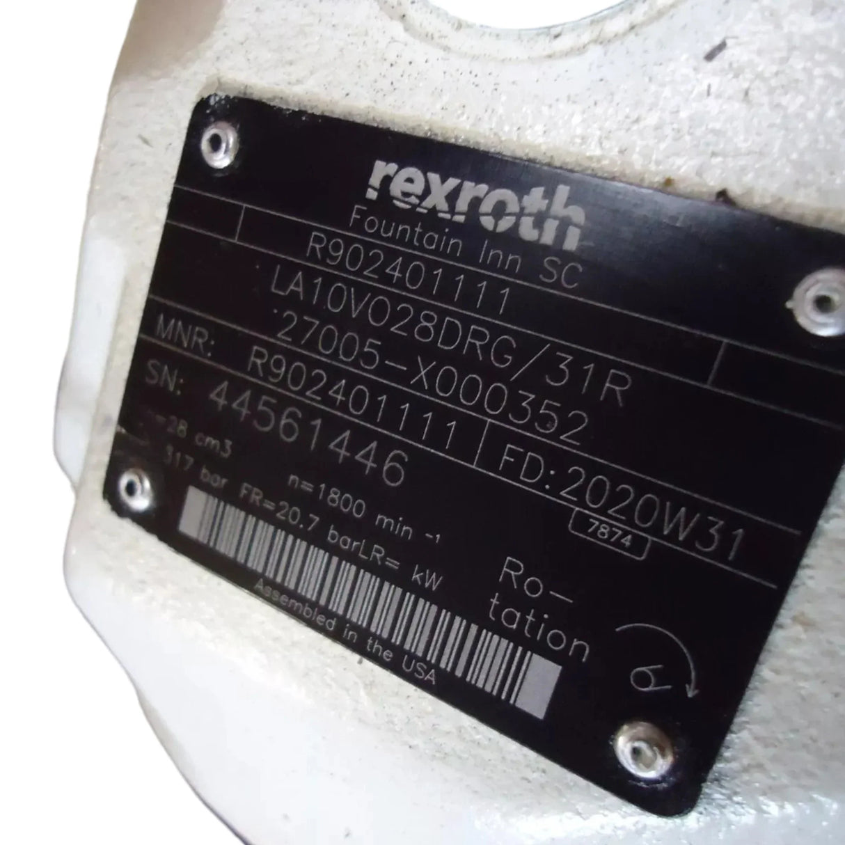 R902401111 Genuine Rexroth Piston Pump - Truck To Trailer