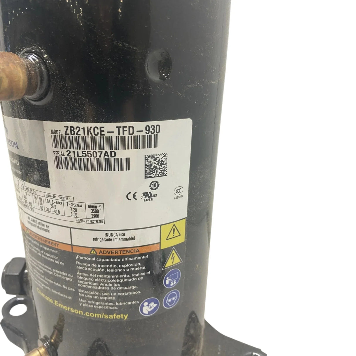 ZB21KCE-TFD-930 Genuine Copeland Scroll Compressor - Truck To Trailer