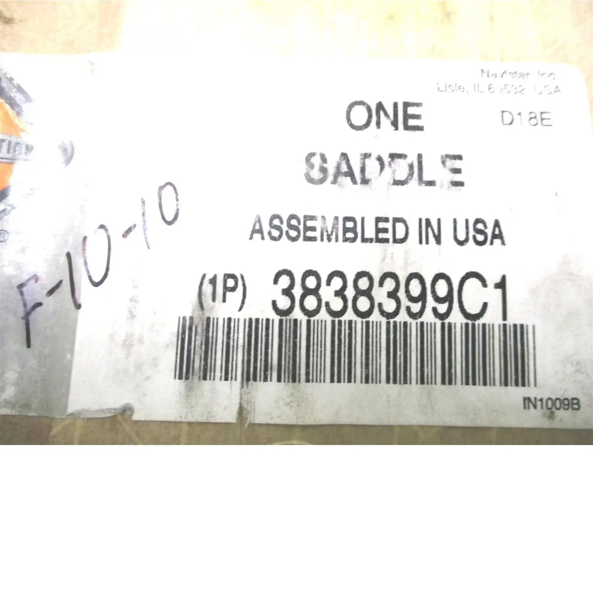 3838399C1 International Addle Clamp Bracket - Truck To Trailer