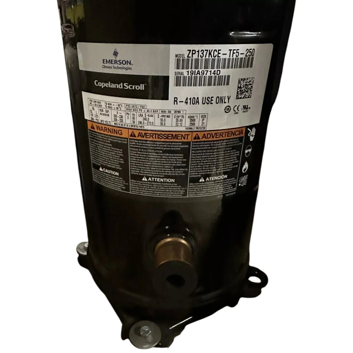 ZP137KCE-TF5-250 Copeland Scroll Compressor - Truck To Trailer