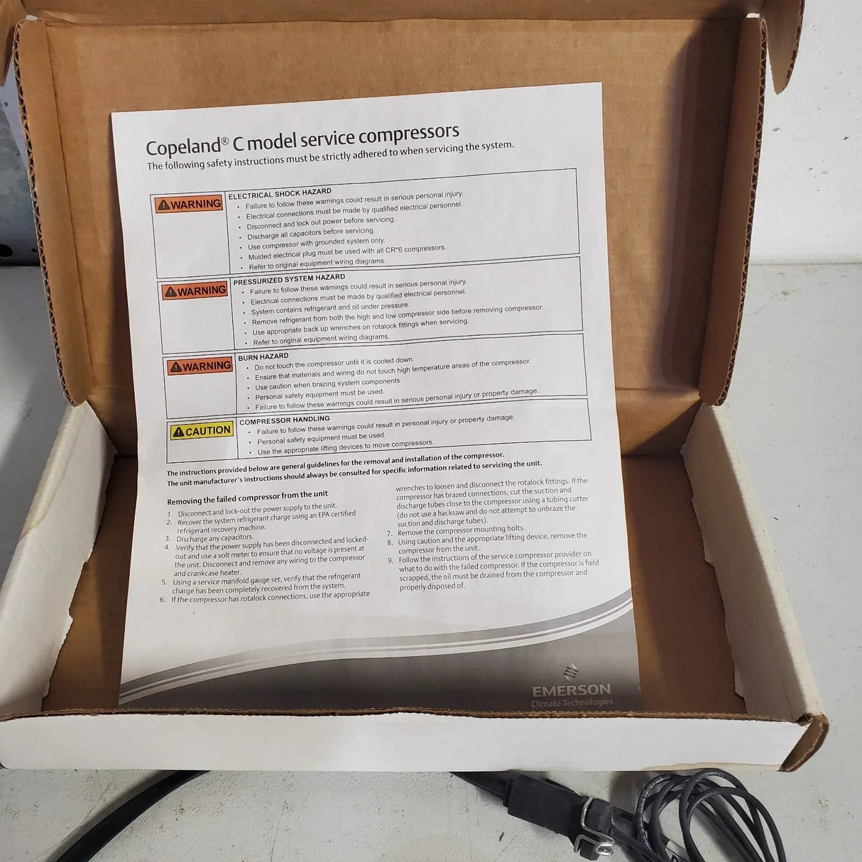 CR42K6E-TF5-775 Genuine Copeland Scroll Compressor - Truck To Trailer