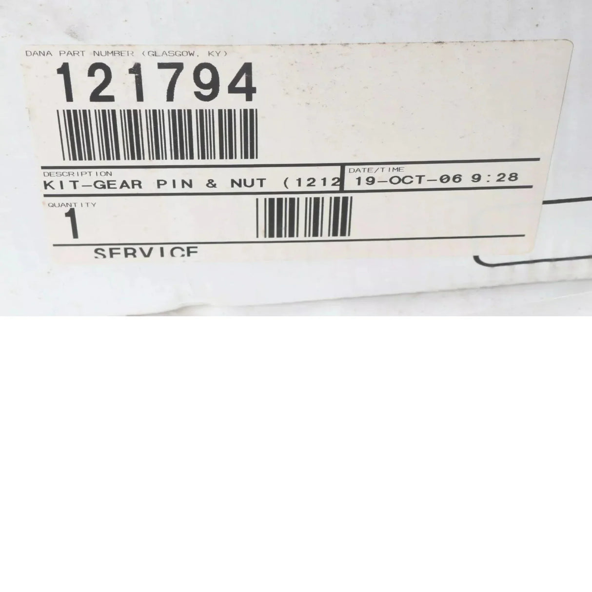 121794 Dana Spicer Gear Kit - Truck To Trailer