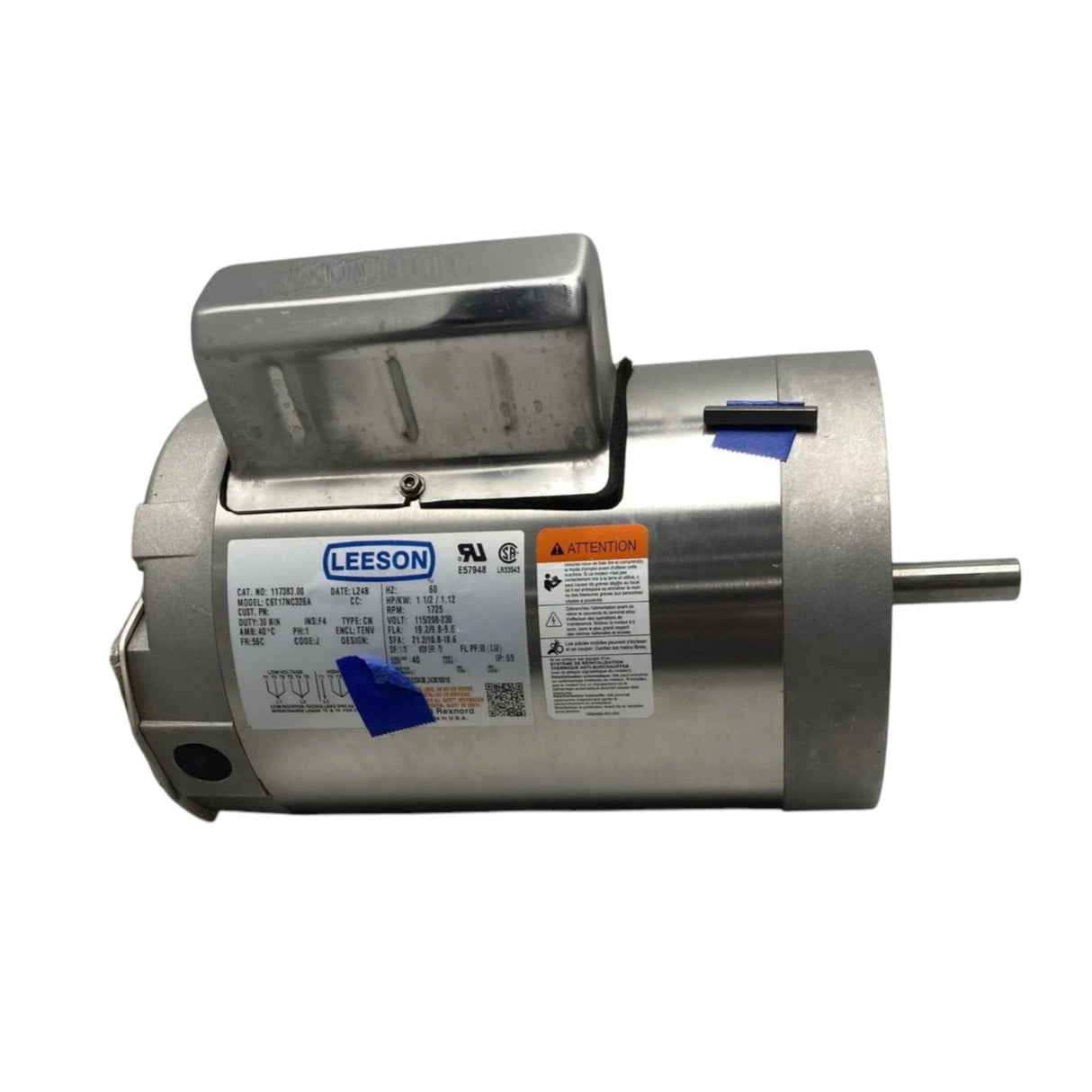 117383.00 Genuine Leeson General Purpose Motor 115/208-230V