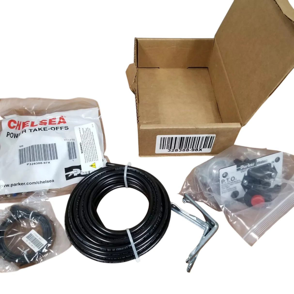 328388-98X Genuine Chelsea Power Take Off Air Shift Cylinder Installation Kit - Truck To Trailer