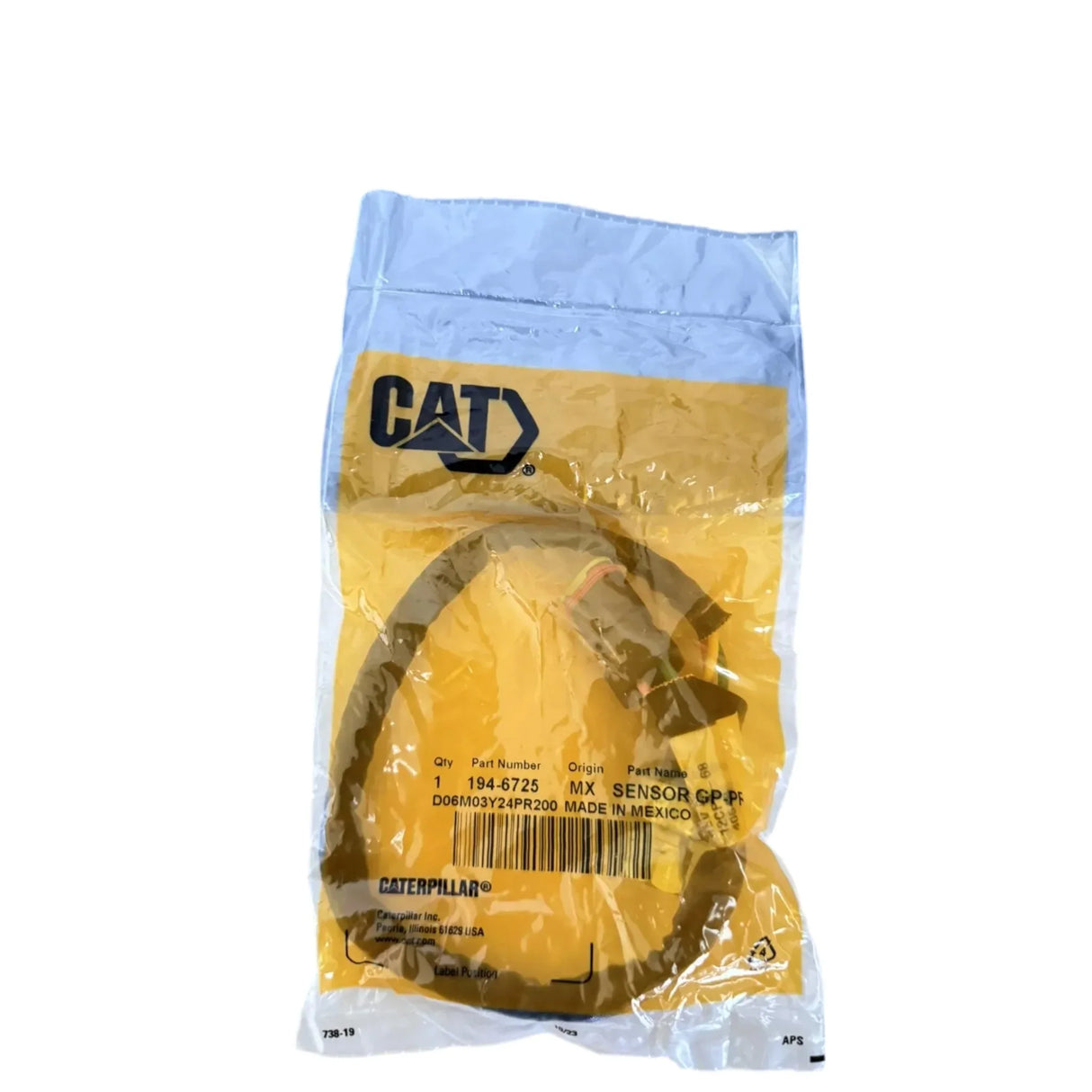 194-6725 Genuine Caterpillar Pressure Switch - Truck To Trailer