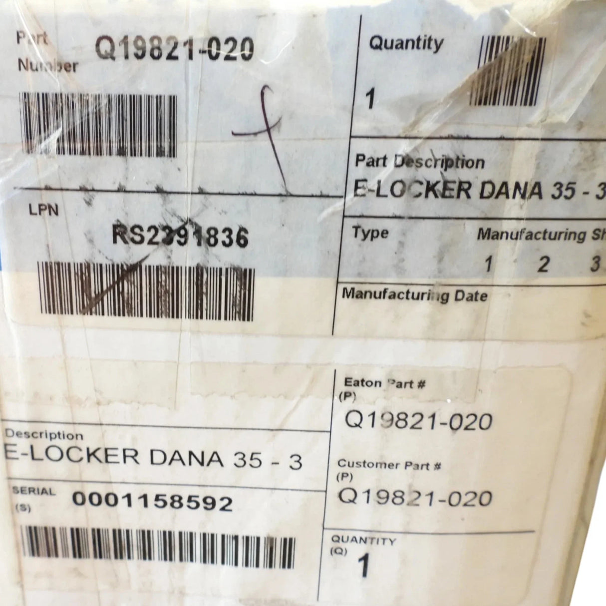 19821-020 Genuine Eaton Differential - Truck To Trailer